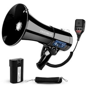 5 Core Megaphone 50W Bluetooth Rechargeable Portable Bullhorn 1100 Yards W Siren (Option: Glossy)