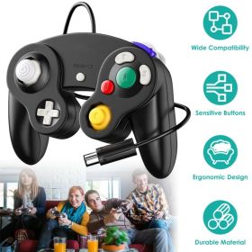 Shock Wired Game Controller Gamepad Compatible With Nintendo Wii Gamecube (Option: black)