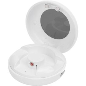 Smart Ring Charging Case, Magnetic Charging Port Compartment, Fast Charging Compact Box Portable Charger For COLMI R02 R06 R11M R8 Fitness Ring, (Option: white)