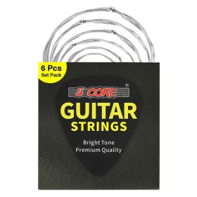 5 Core Acoustic Guitar 6 String Set Light Gauge Steel Carbon Core Bright Powerful Tone Heavy Duty GS AC (Option: 100048)